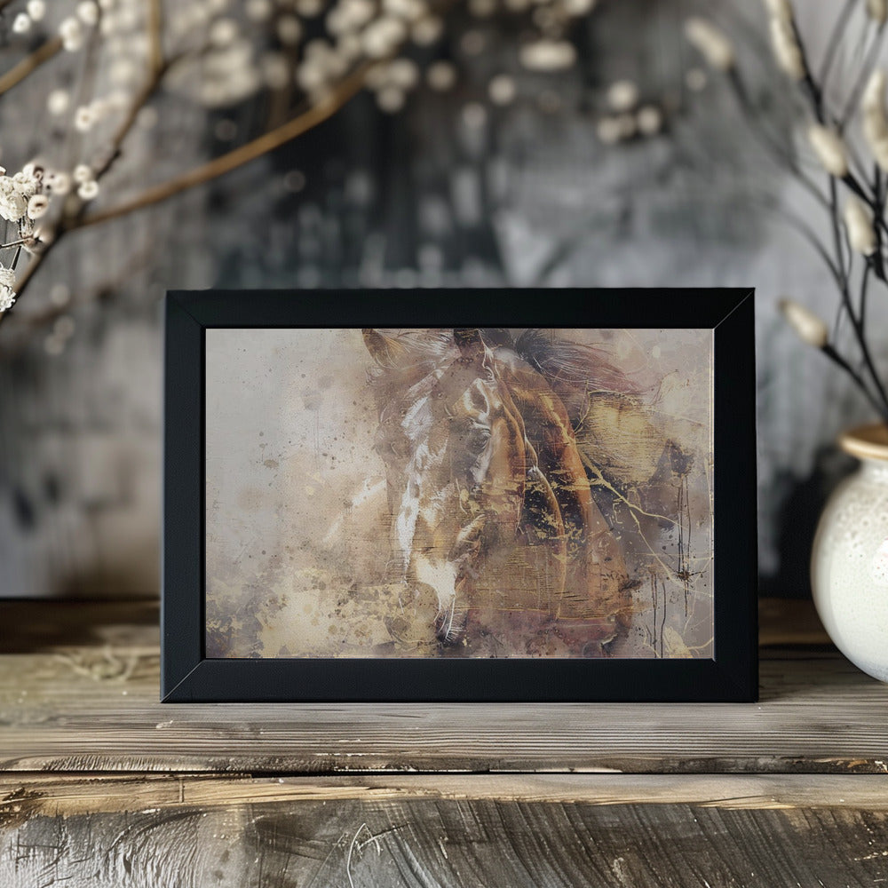 Plakat - Horse Animal Vintage Art Illustration Wallart 04