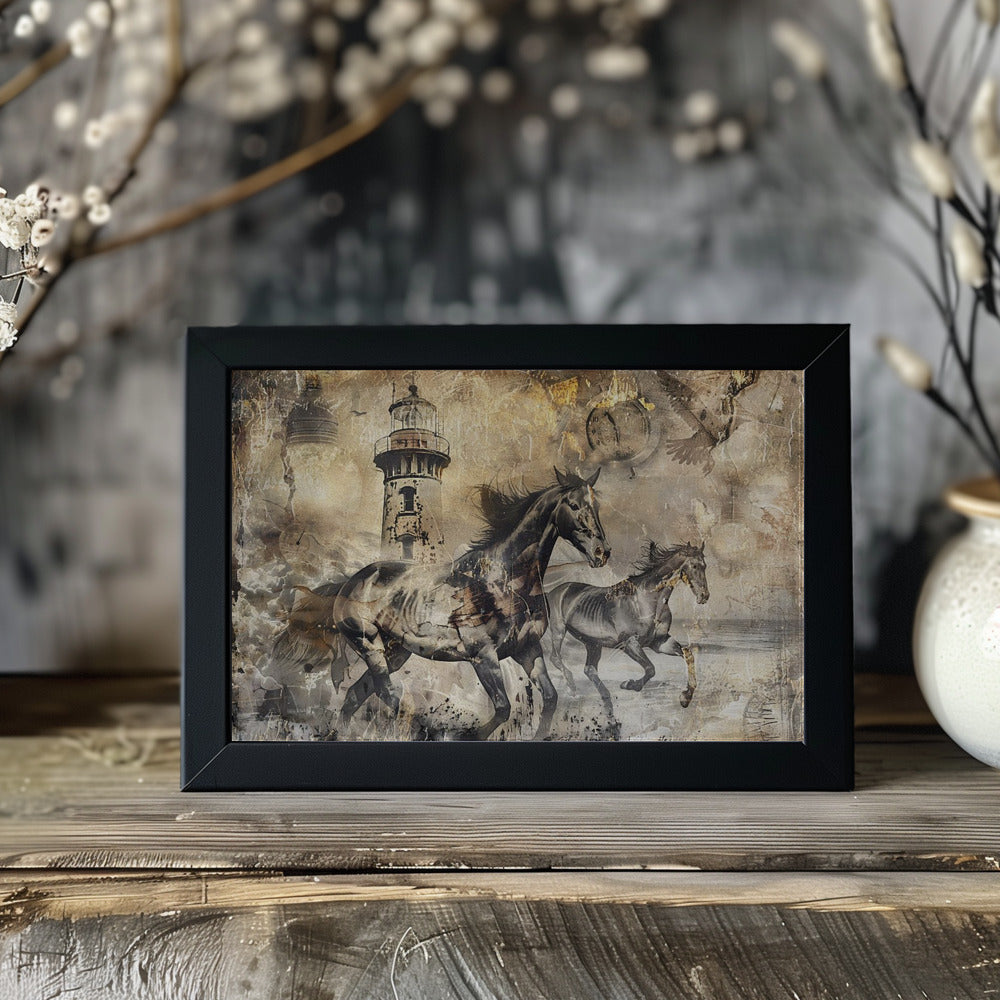 Plakat - Horse Animal Vintage Art Illustration Wallart 17