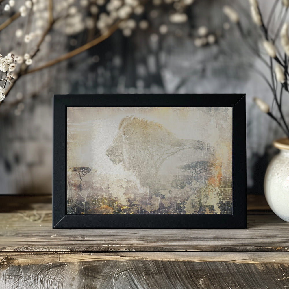 Plakat - Lion Animal Vintage Art Illustration Wallart 03