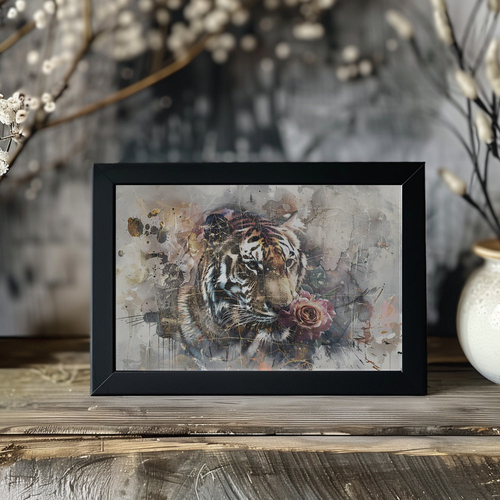 Plakat - Tiger Animal Vintage Art Illustration Wallart 16