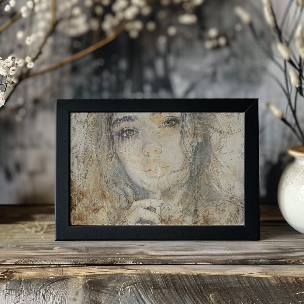 Plakat - Woman Portrait Abstract Art Illustration Wallart 23
