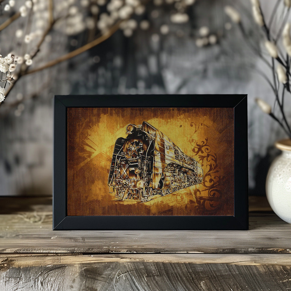 Plakat - Train - Sepia Illustration 78