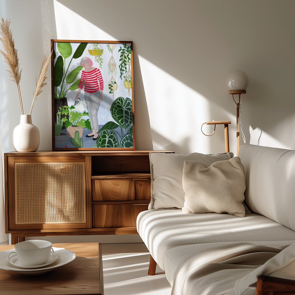 Plakat - My home jungle in blue