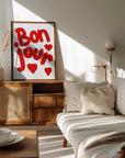 Plakat - Bonjour Hearts