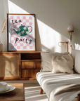 Plakat - Pink Daisy Tea Party
