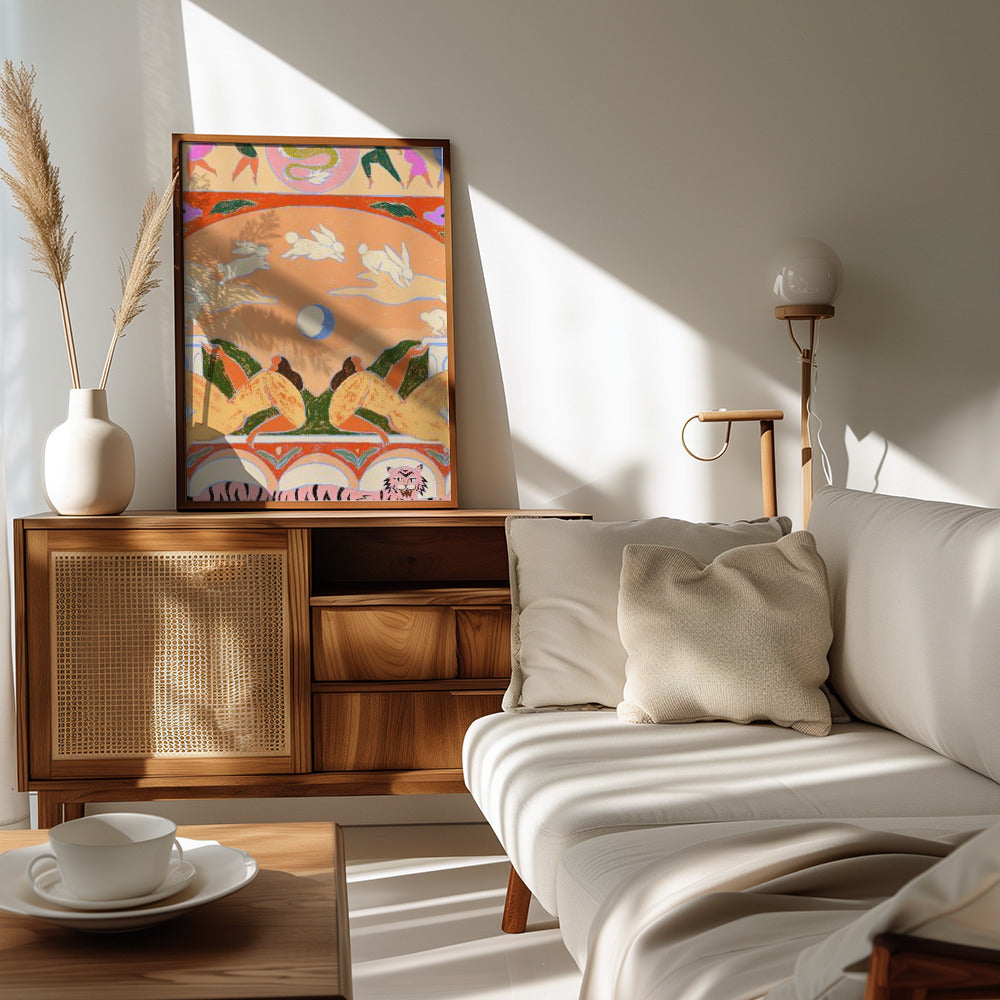 Plakat - Rabbit Jumps Over the Moon - Admen.dk