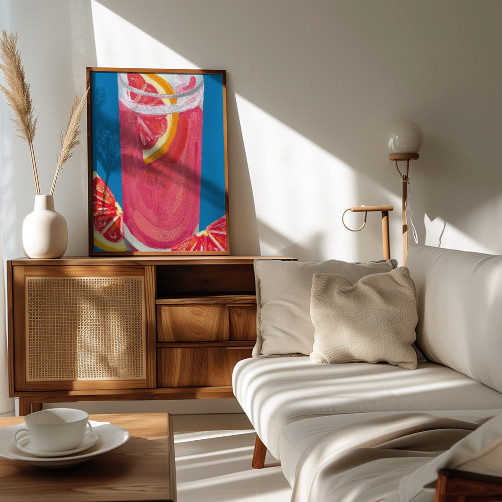 Poster - Grapefruit Paloma Blue