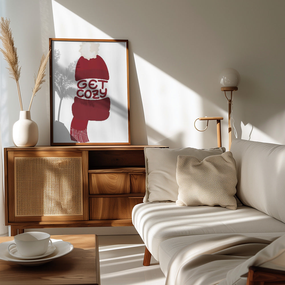 Poster - Get cozy (red)