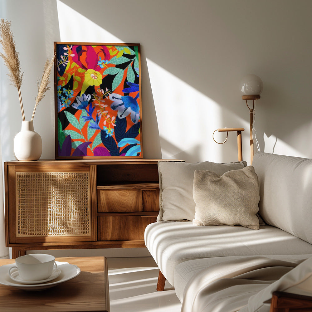 Plakat - Din 131 Abstract Floral