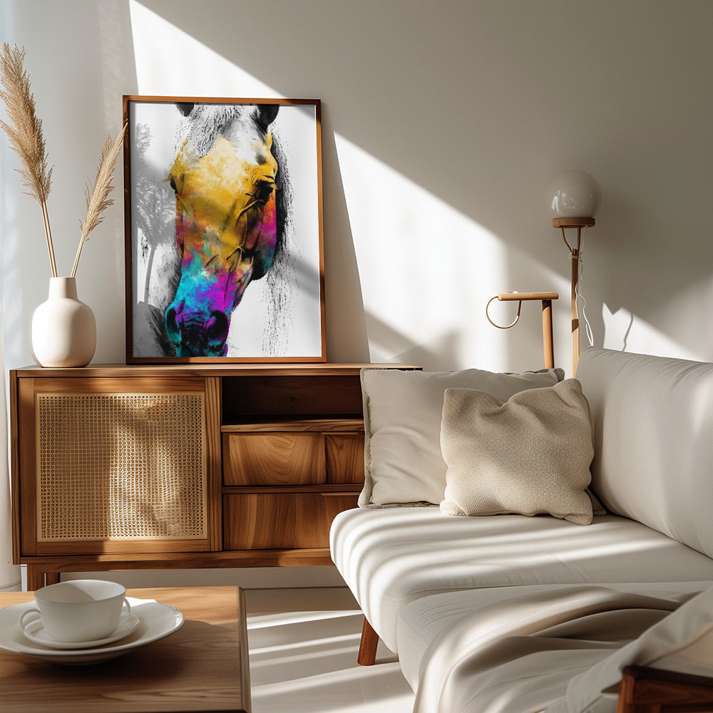 Plakat - Horse Wild Tribal Illustration Art 08