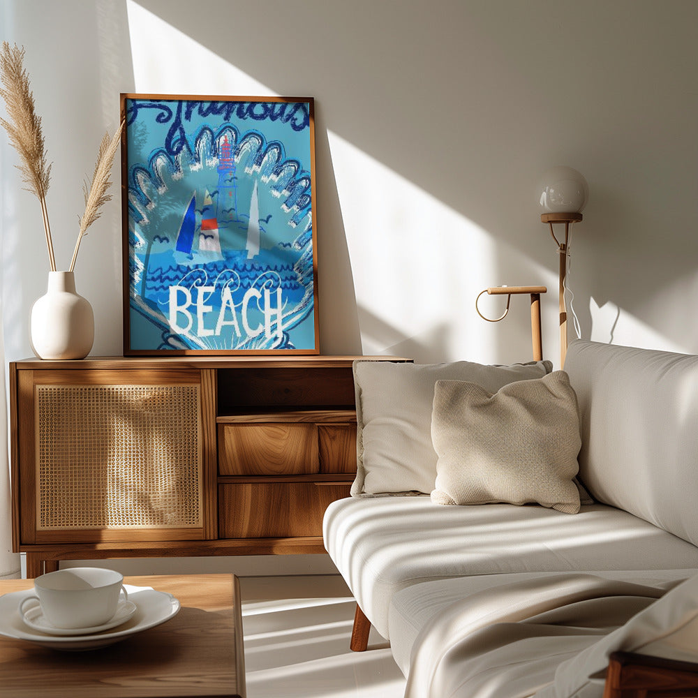 Poster - Lighthouse Beach art