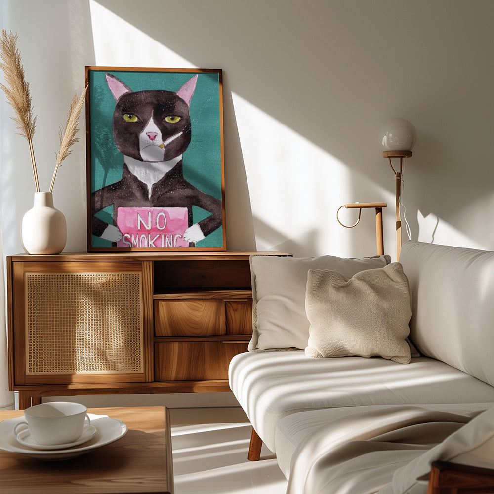 Plakat - Smoking cat