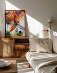 Plakat - Dynamic Soccer Action