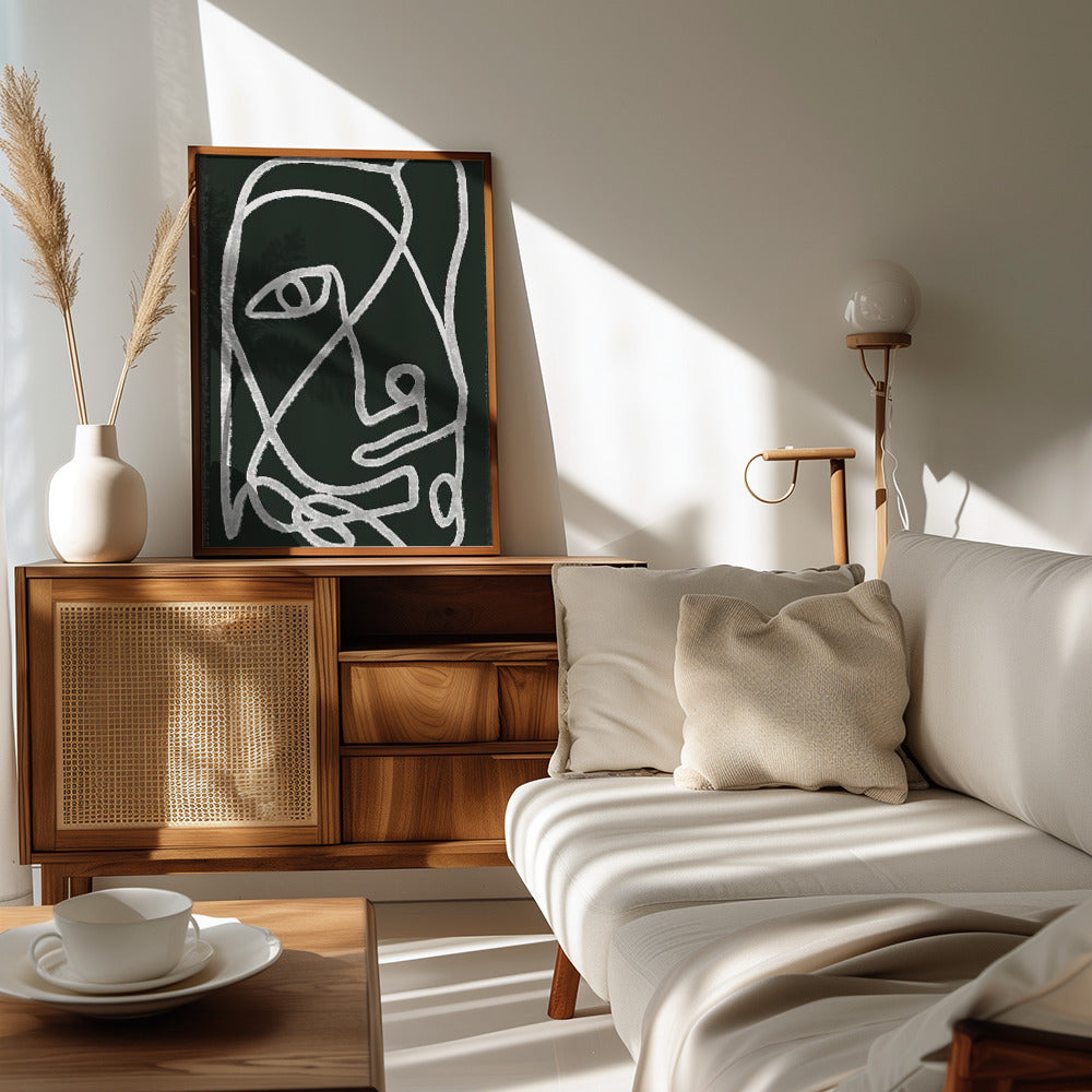Plakat - Abstract lined black