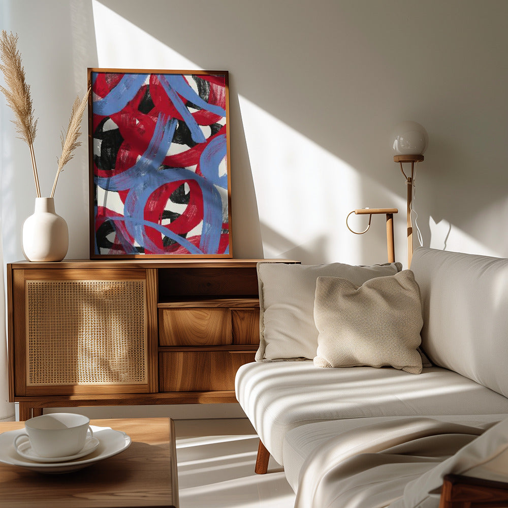 Poster - Dry directional strokes abstract 02