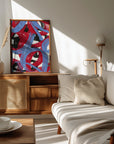 Poster - Dry directional strokes abstract 02