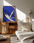 Plakat - Liquid cobalt blue abstraction 02