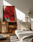 Poster - Red Gerbera Daisy Detail 3