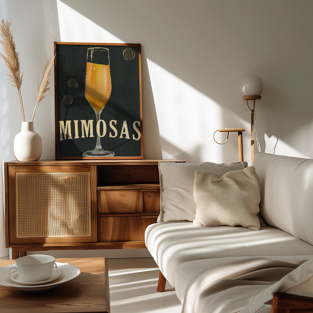 Poster - Bottomless Mimosas Art Deco Cocktail Bar Art