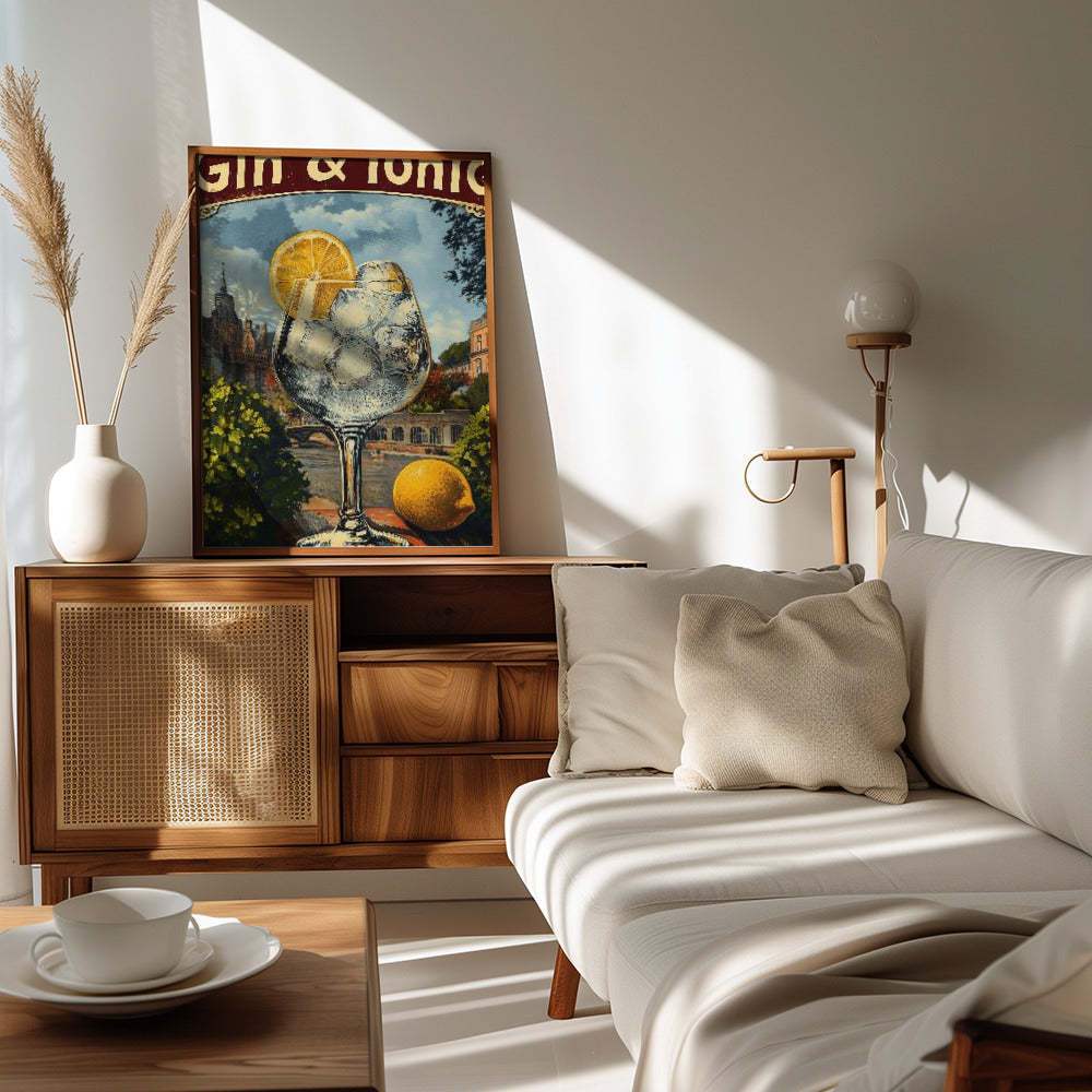 Plakat - Gin &amp;amp; Tonic Vintage
