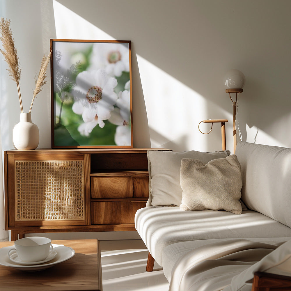 Plakat - White Flowers 15 - Admen.dk