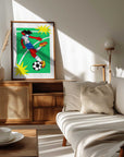 Plakat - Dynamic Soccer Kick