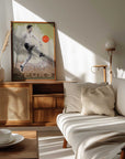 Plakat - Vintage Soccer Player Kick