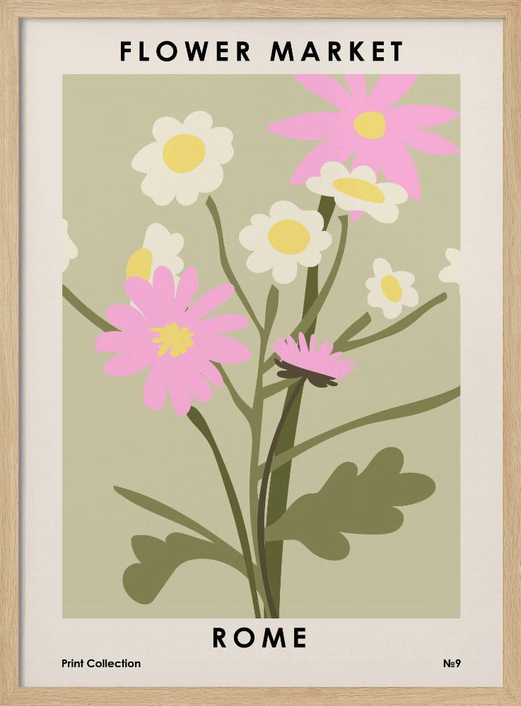 Plakat - Flower Market Rome - Admen.dk