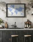 Plakat - Parlan high detail world map