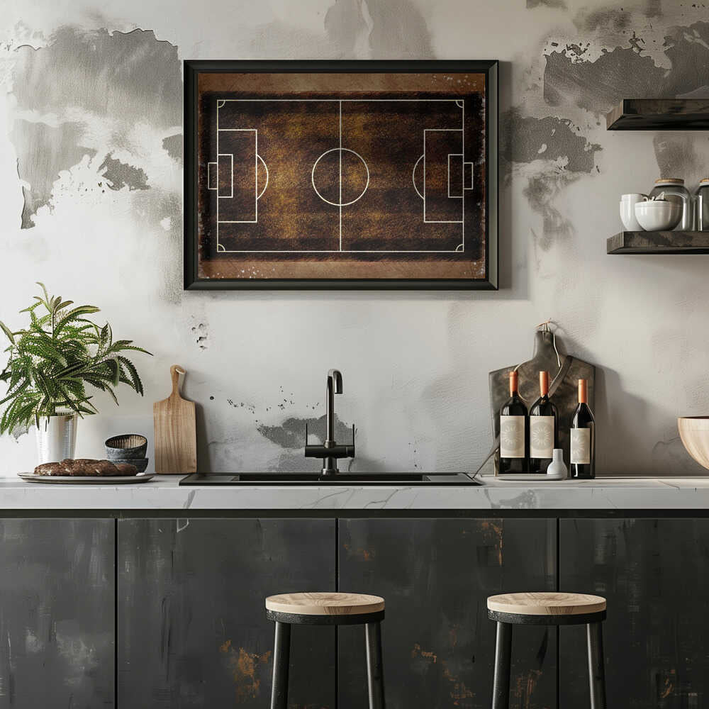 Plakat - Vintage Soccer Field