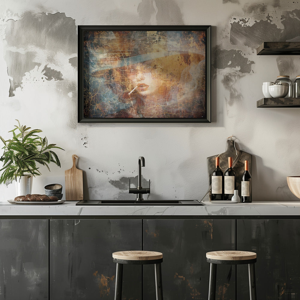 Plakat - Woman Portrait Abstract Art Illustration Wallart 04