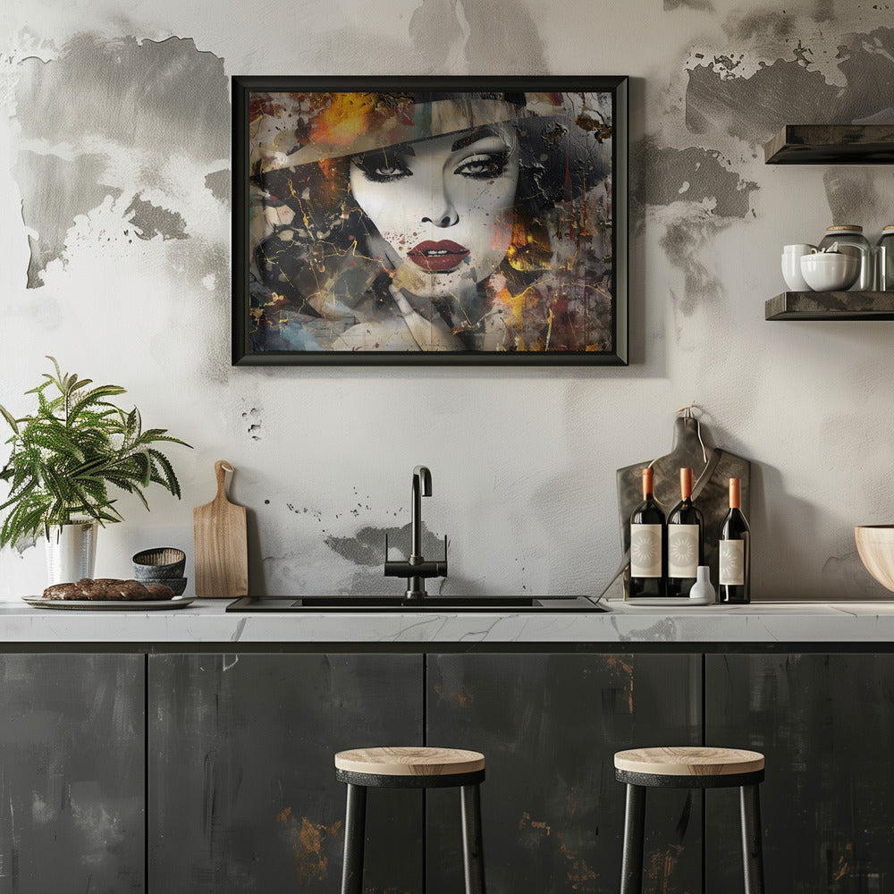 Plakat - Woman Portrait Abstract Art Illustration Wallart 40