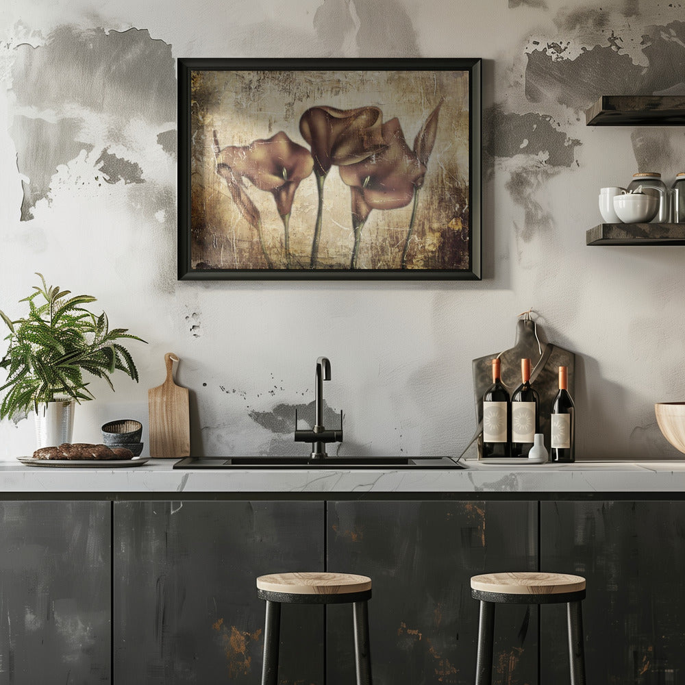 Plakat - Flower Floral Art Vintage Style 5