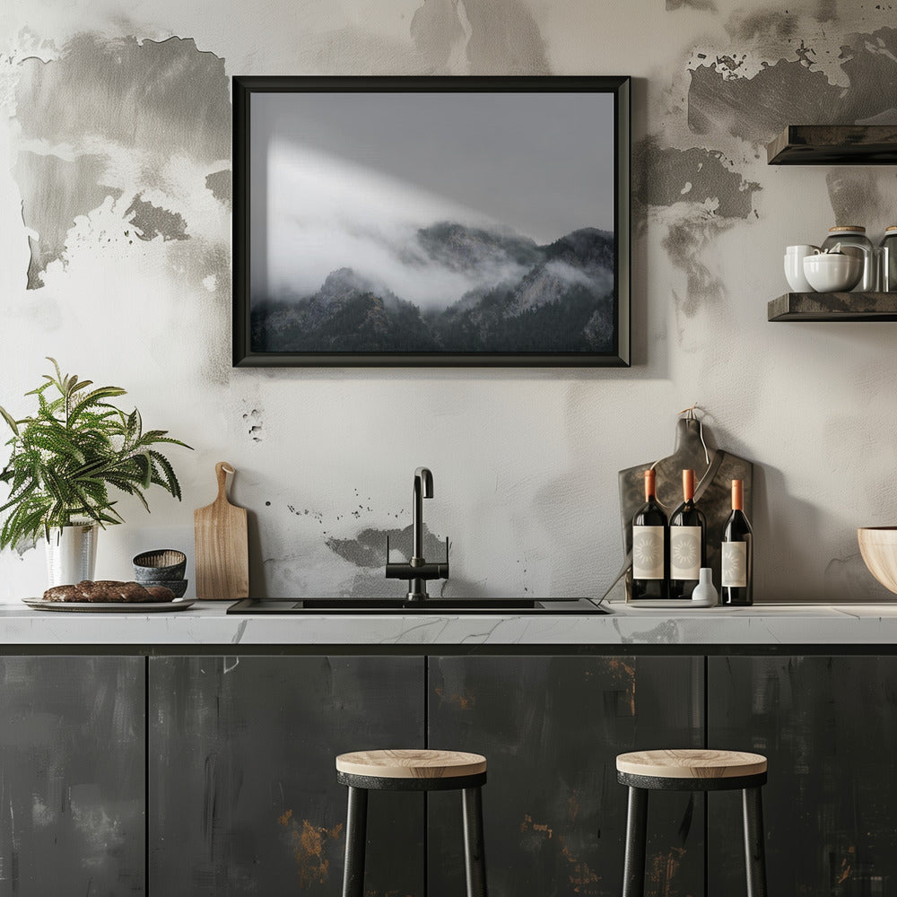 Plakat - Foggy Mountains 16
