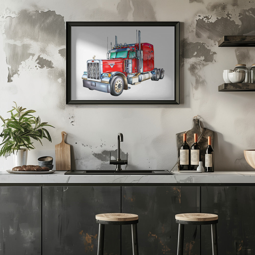 Plakat - Red Truck