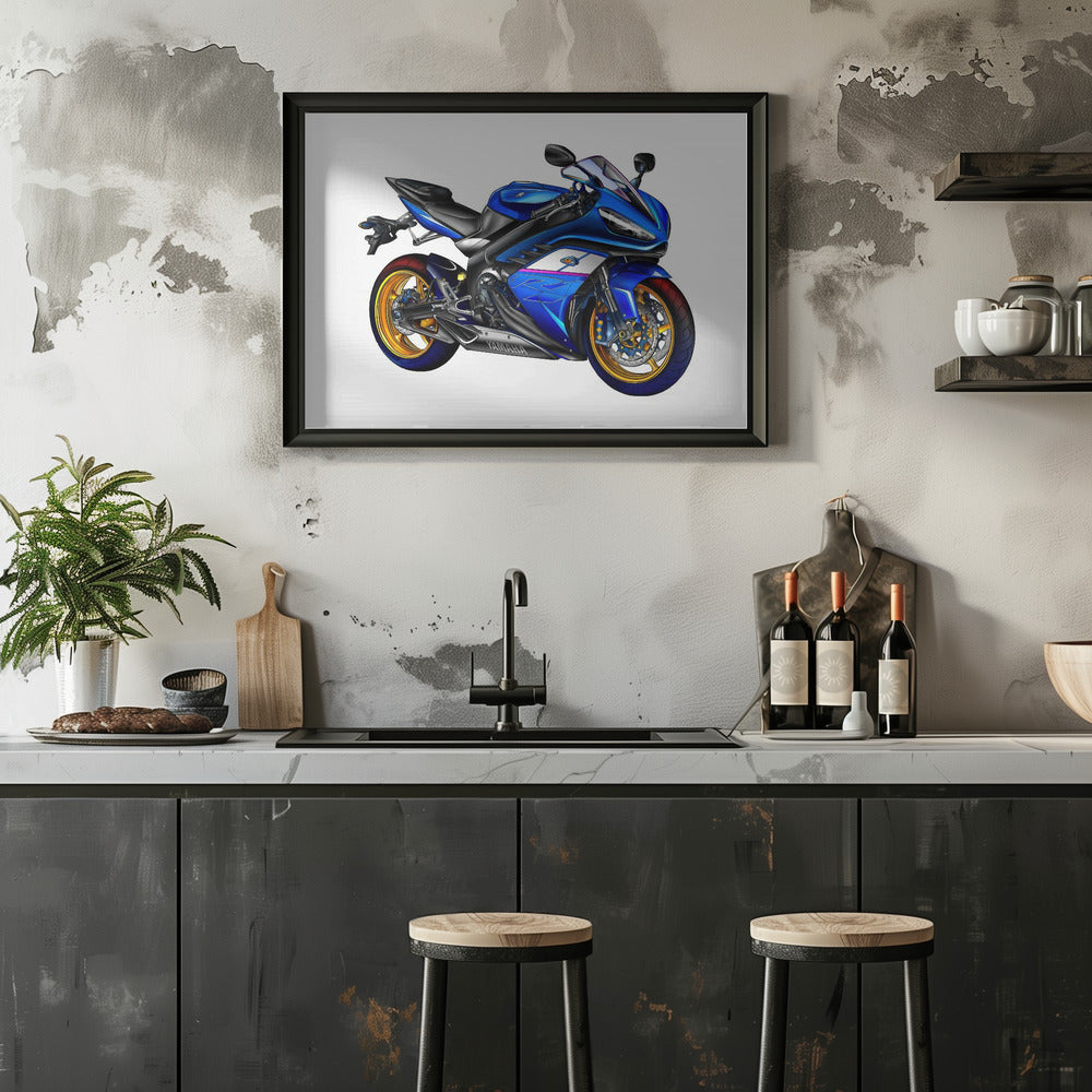Poster - Blue Motorbike 06