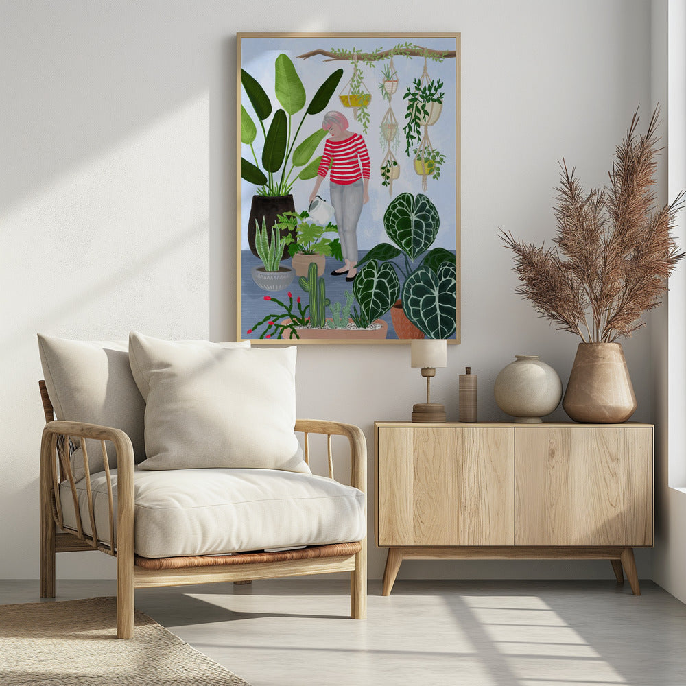 Plakat - My home jungle in blue