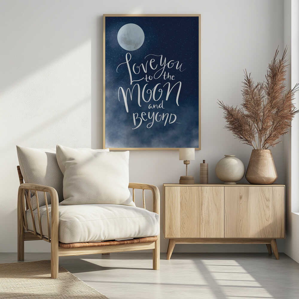 Plakat - Moon Love Quote