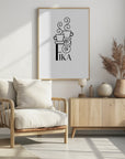 Poster - Fika line art illustration