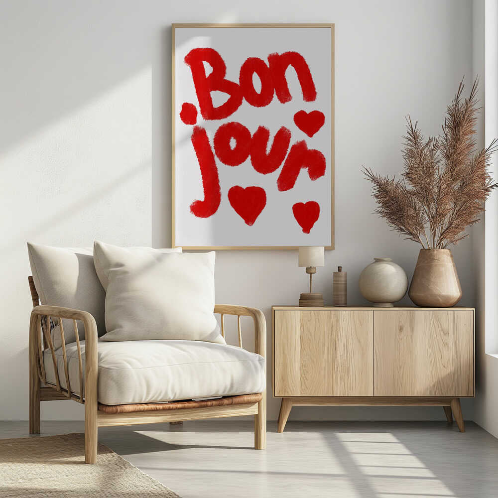 Plakat - Bonjour Hearts