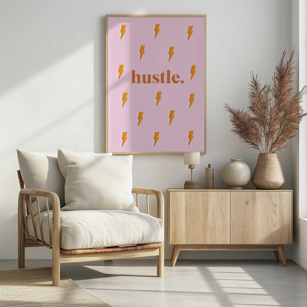 Plakat - Hustle Lightning Bolts