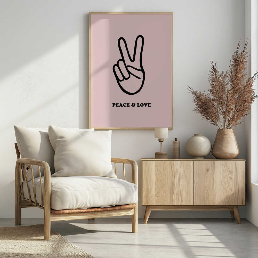Plakat - Peace Love Hand