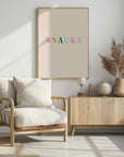 Plakat - Colorful Snacks Word
