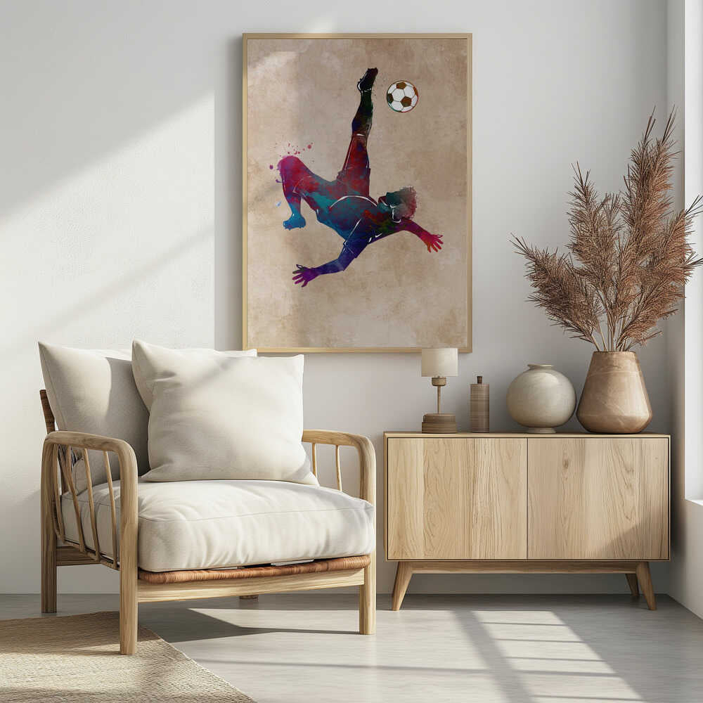 Plakat - Vibrant Soccer Bicycle Kick
