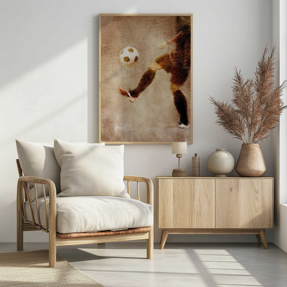 Plakat - Vintage Soccer Player