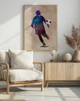 Plakat - Vibrant Soccer Player