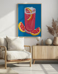 Poster - Grapefruit Paloma Blue