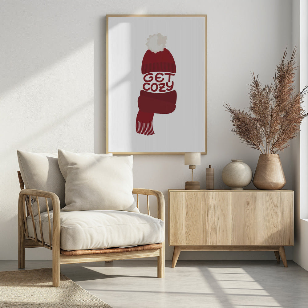 Poster - Get cozy (red)