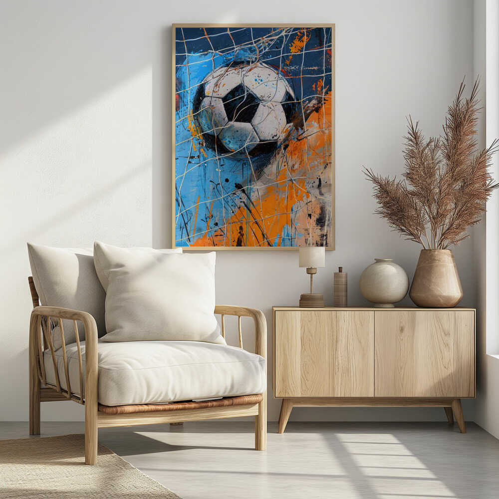 Plakat - Vibrant Soccer Goal