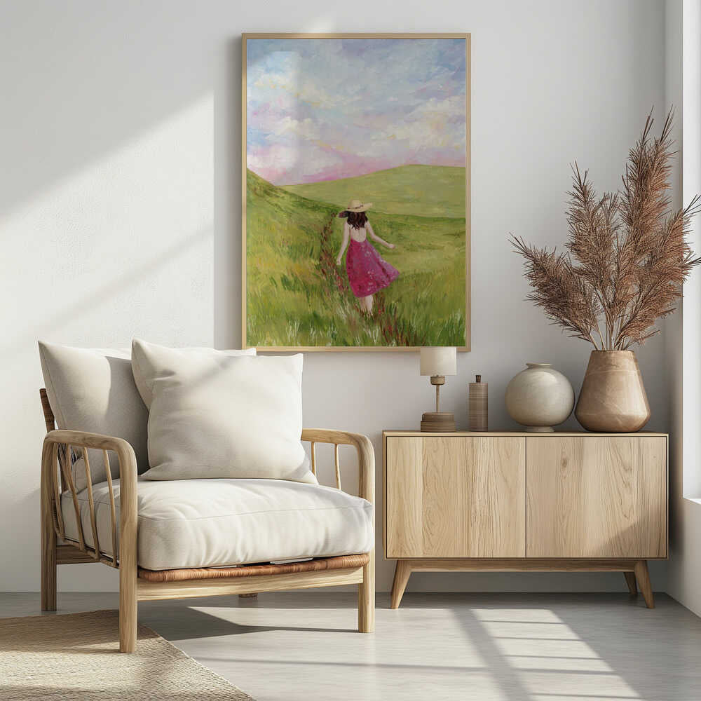 Plakat - Girl in a meadow